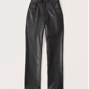 Leather 90s Straight Abercrombie Pants (Size: 26)